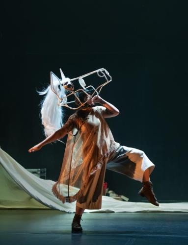 Rebecca Sadowski as Spirit Horse in YOU USED TO CALL ME MARIE...photo by Emily Cooper